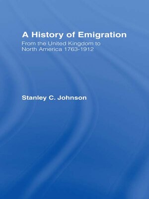 cover image of Emigration from the United Kingdom to North America, 1763-1912